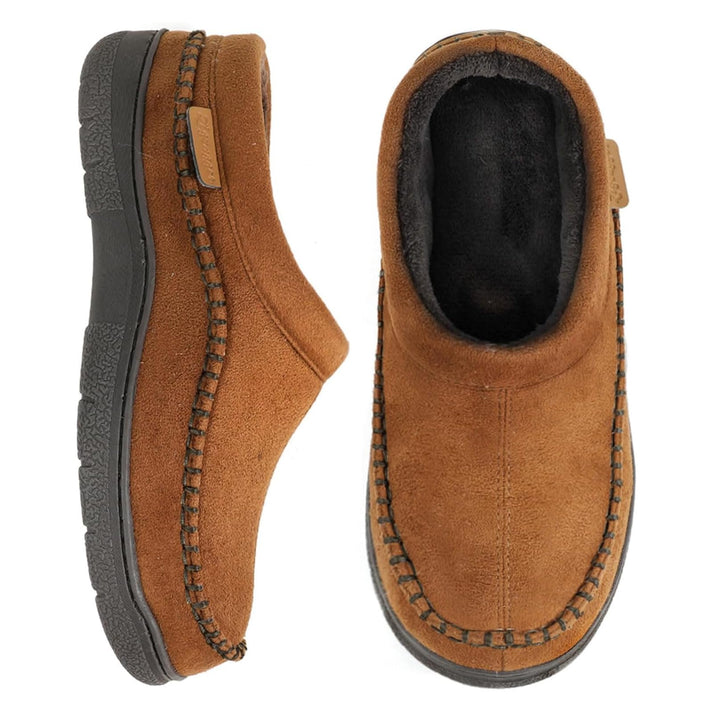 π₯π Hot Sale! Limited Stock! πππ₯Men's Daily Non-Slip Warm Plush Wide Toe Slip-On Loafers Slippers
