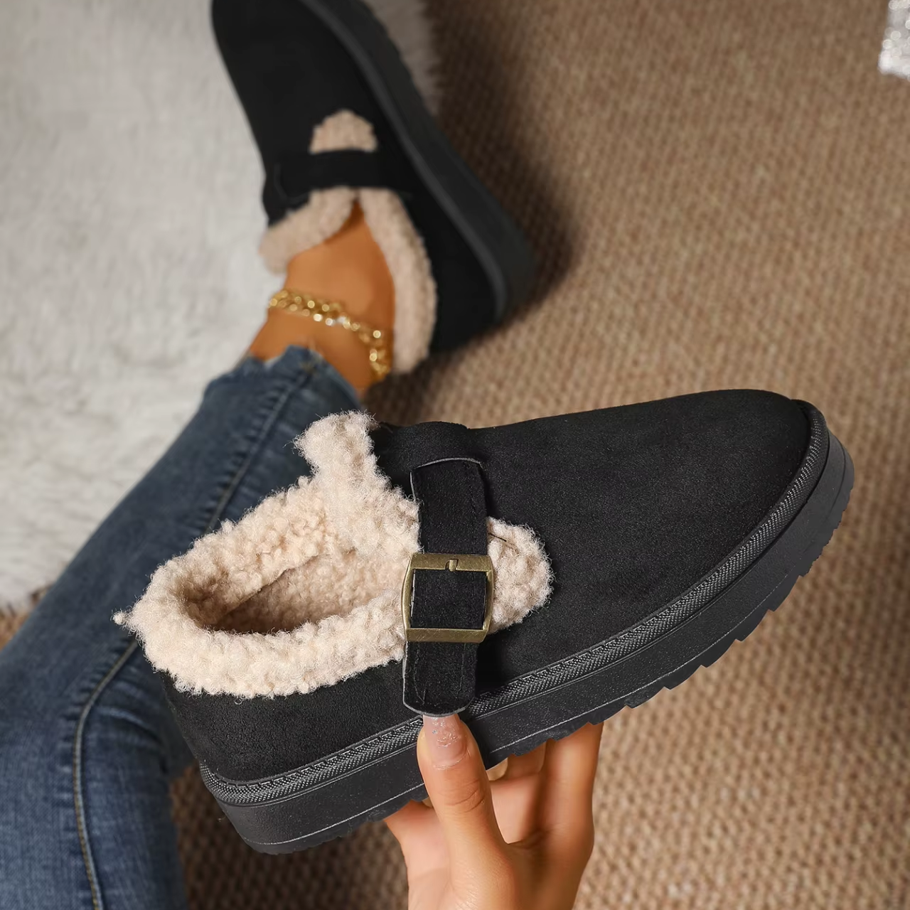 CozyStep™ Plush Winter Loafers – Warmth & Orthopedic Comfort