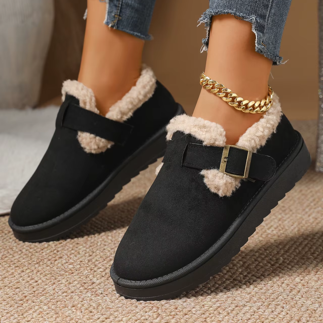 CozyStep™ Plush Winter Loafers – Warmth & Orthopedic Comfort