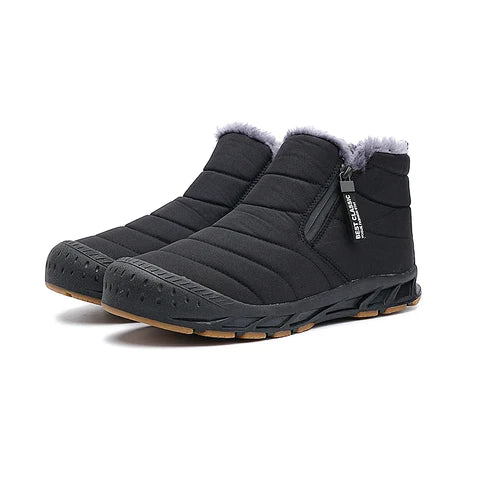 Women's Warm Fleece Non-slip Ankle Boots, Comfy Outdoor Hiking Lined Trekking Barefoot Shoes