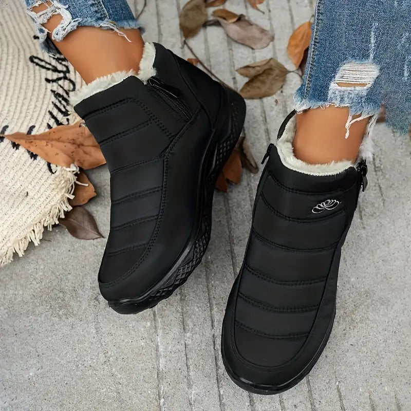 CozyWinter™ Women’s Insulated Snow Boots – Waterproof, Non-Slip & Easy Zip-On