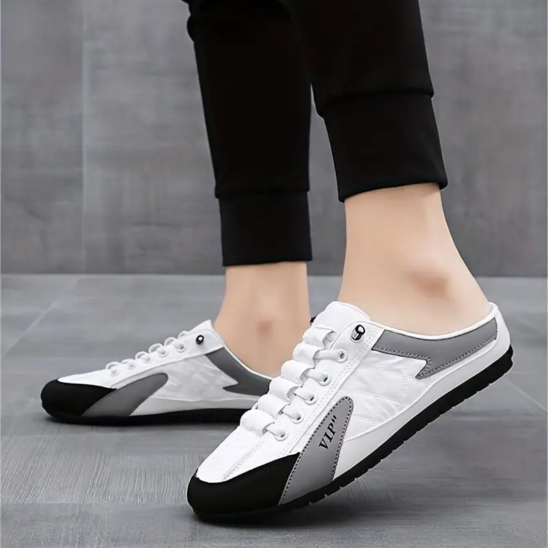 Men's Fashion Breathable Slip-On Mules, Lightweight Non-Slip Comfy Casual Shoes