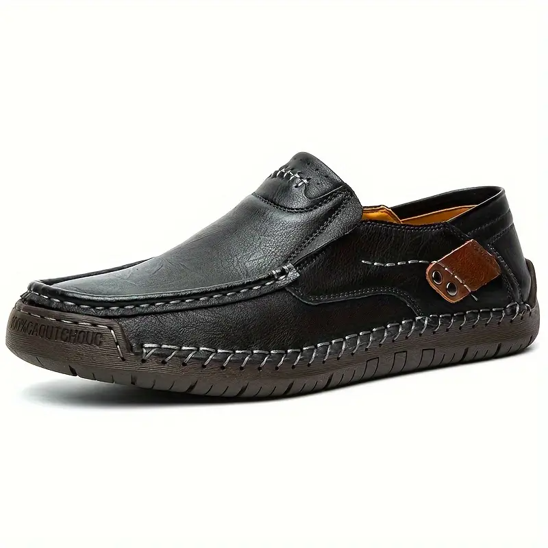 Plus Size Men's Orthopedic Retro Leather Loafers – Breathable, Wear-Resistant & Non-Slip for Walking & Driving
