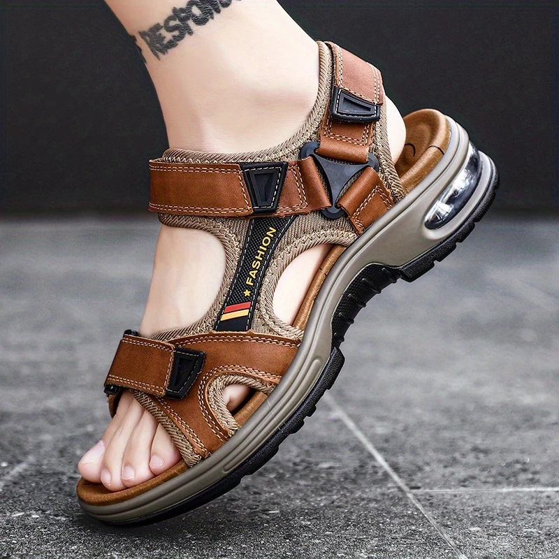 💯Summer Collection 💯Men's Orthopedic Leather Sandals – Breathable, Adjustable, Air Cushion