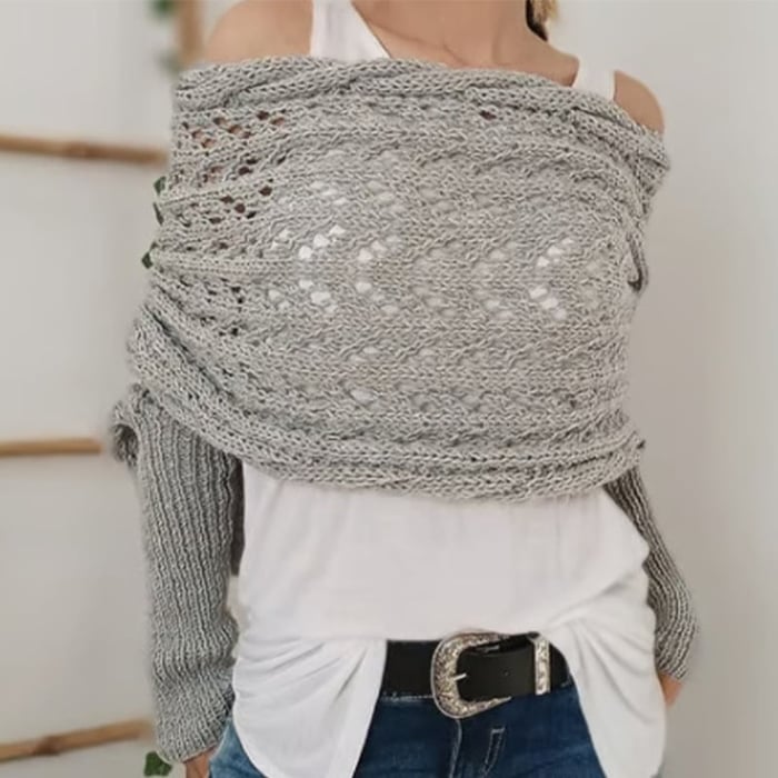 🧶Women's Knitted Double Sleeve Scarf🧣