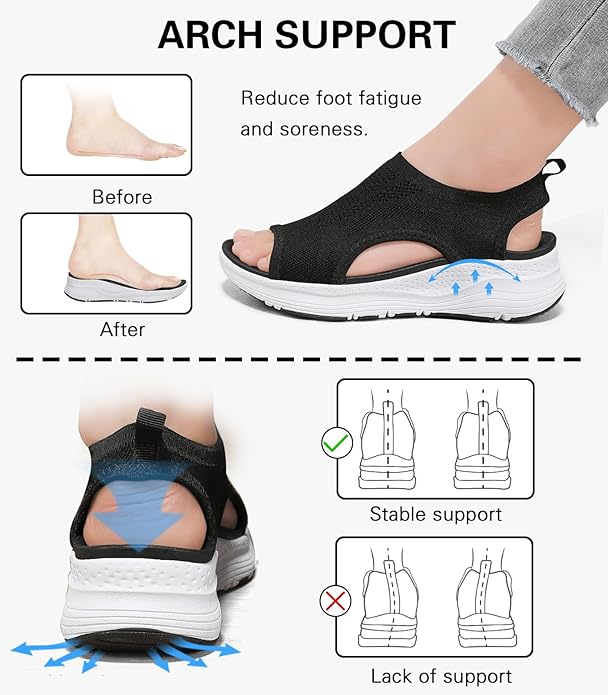 🔥 Summer Sale 45% OFF 🌞 CloudStep™ Sporty Arch Support Sandals for All-Day Comfort
