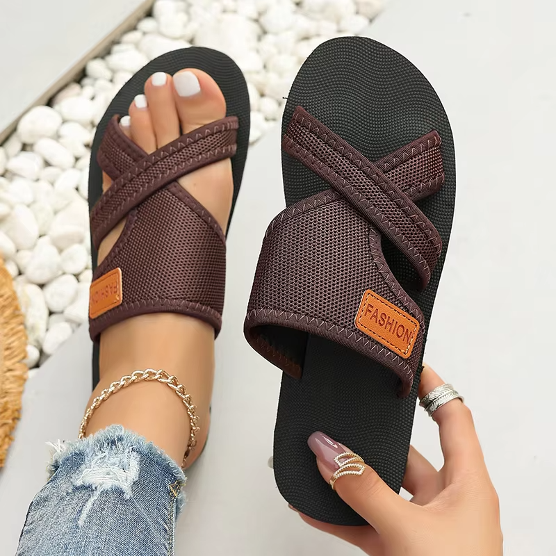 🔥Last Day Promotion 50% OFF🔥 Women's Breathable Mesh Slide Sandals Comfortable Flip Flops