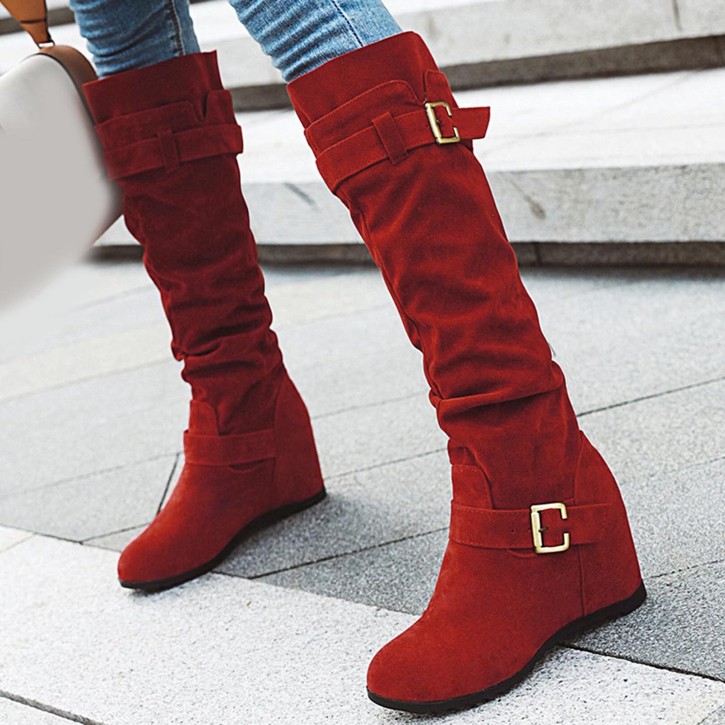 Women Vintage Boots Short Boots Thick High Heel Middle Ankle Boots Comfortable Women's Fashion Boots Botas Sapatos Feminino