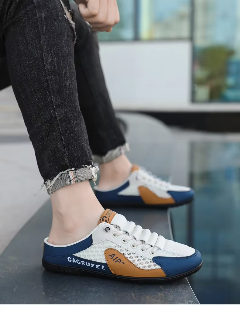 Men's Orthopedic Soft-Soled Casual Half Slippers – Trendy Summer Sneakers for Comfort & Support.