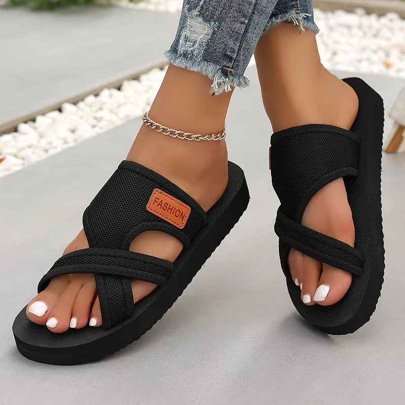 🔥Last Day Promotion 50% OFF🔥 Women's Breathable Mesh Slide Sandals Comfortable Flip Flops