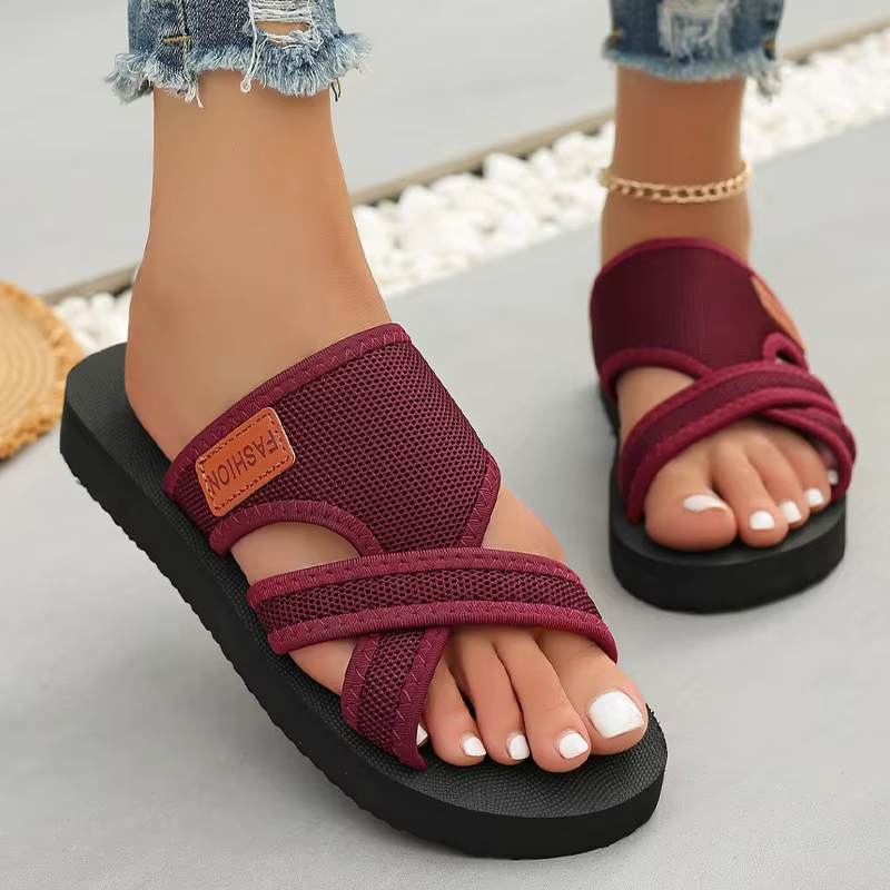 🔥Last Day Promotion 50% OFF🔥 Women's Breathable Mesh Slide Sandals Comfortable Flip Flops