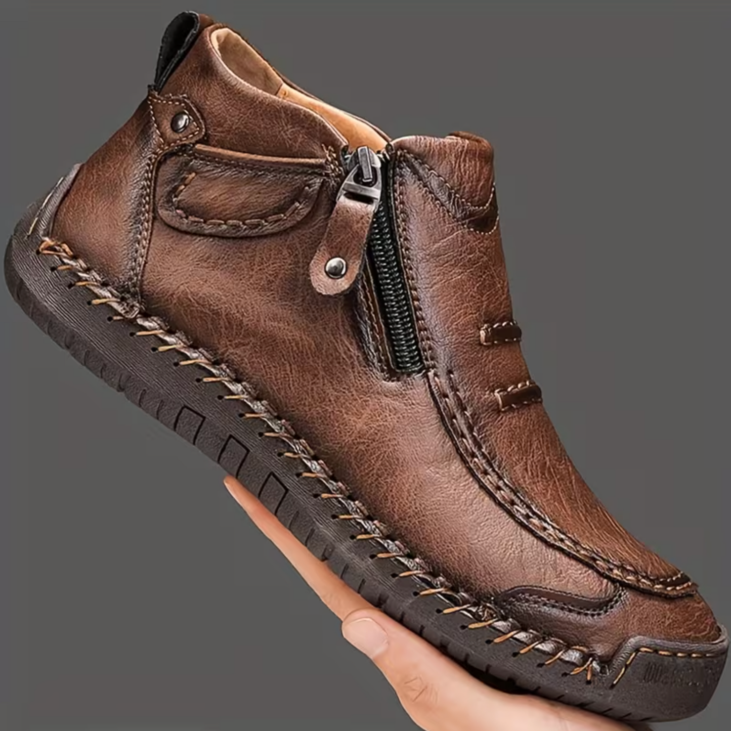 2026 EaseStep™ Classic Hand-Stitched Leather Loafers – Comfortable, Supportive, Slip-On