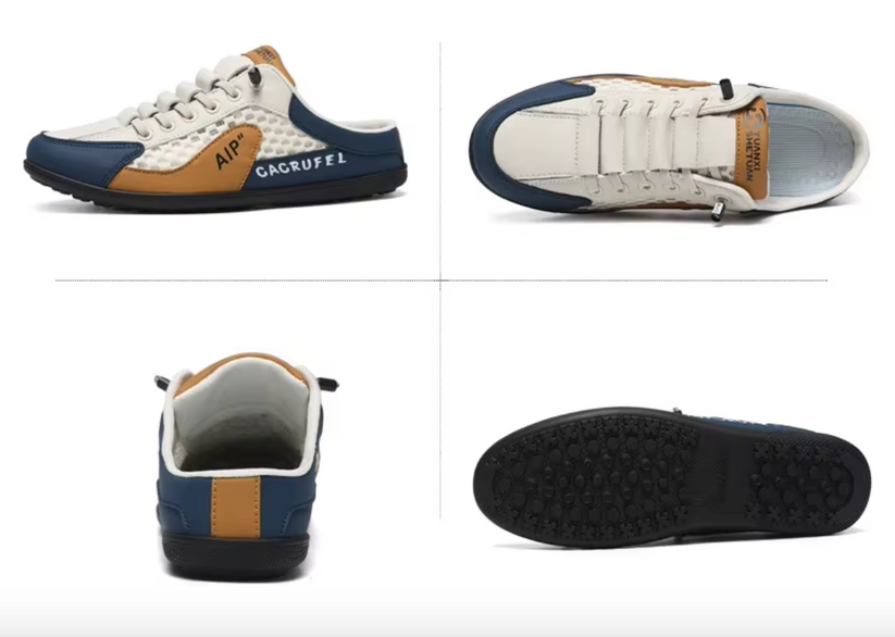 Men's Orthopedic Soft-Soled Casual Half Slippers – Trendy Summer Sneakers for Comfort & Support.