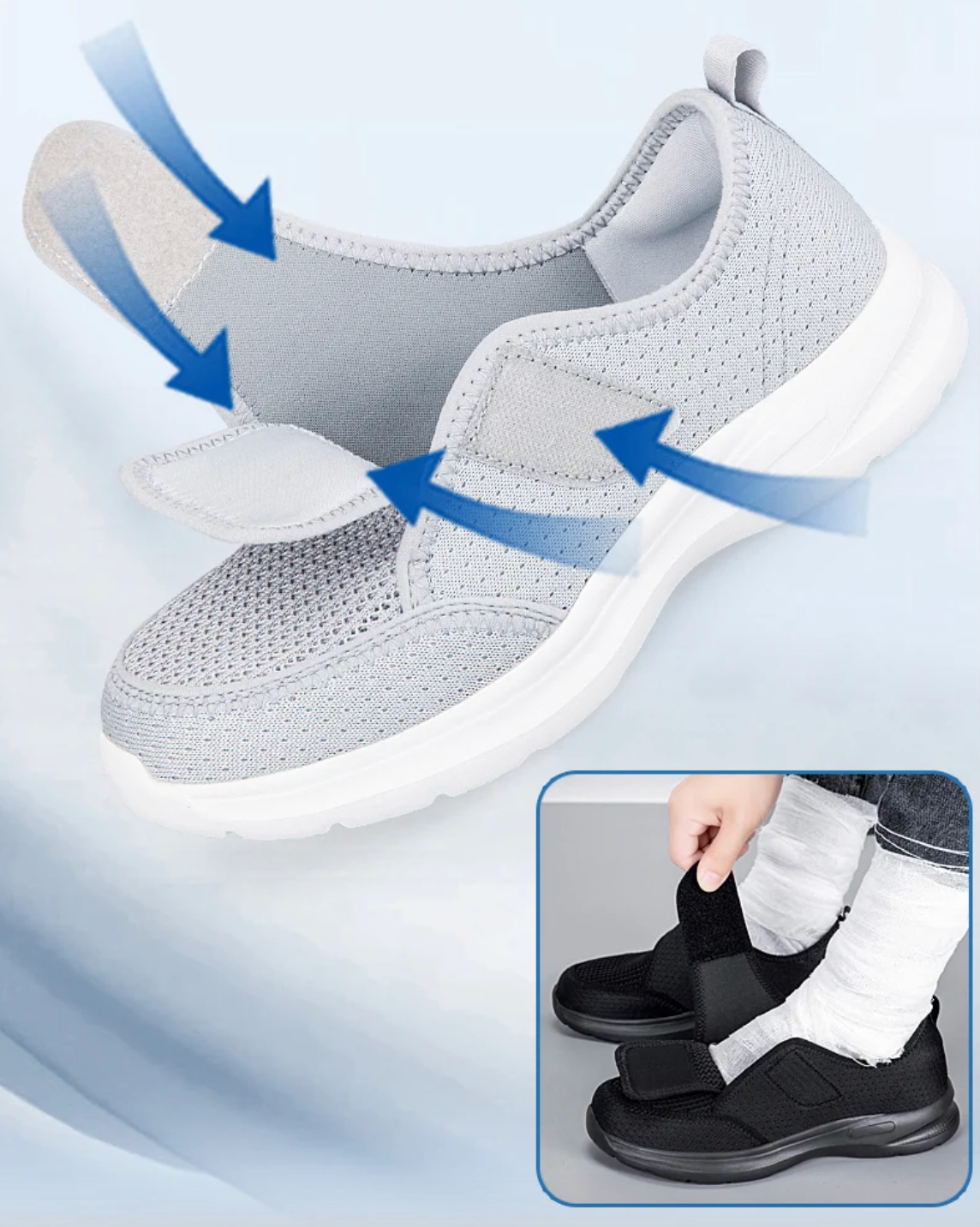 HealthyFit™ Adjustable Ultra Soft Comfortable Wide Diabetic Orthopedic Walking Shoes