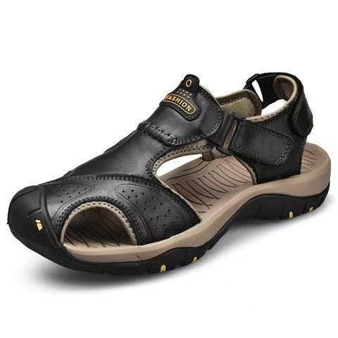 Men's Orthopedic Support Non-slip Sport Sandals Lightweight Trail Hiking Leather Sandals