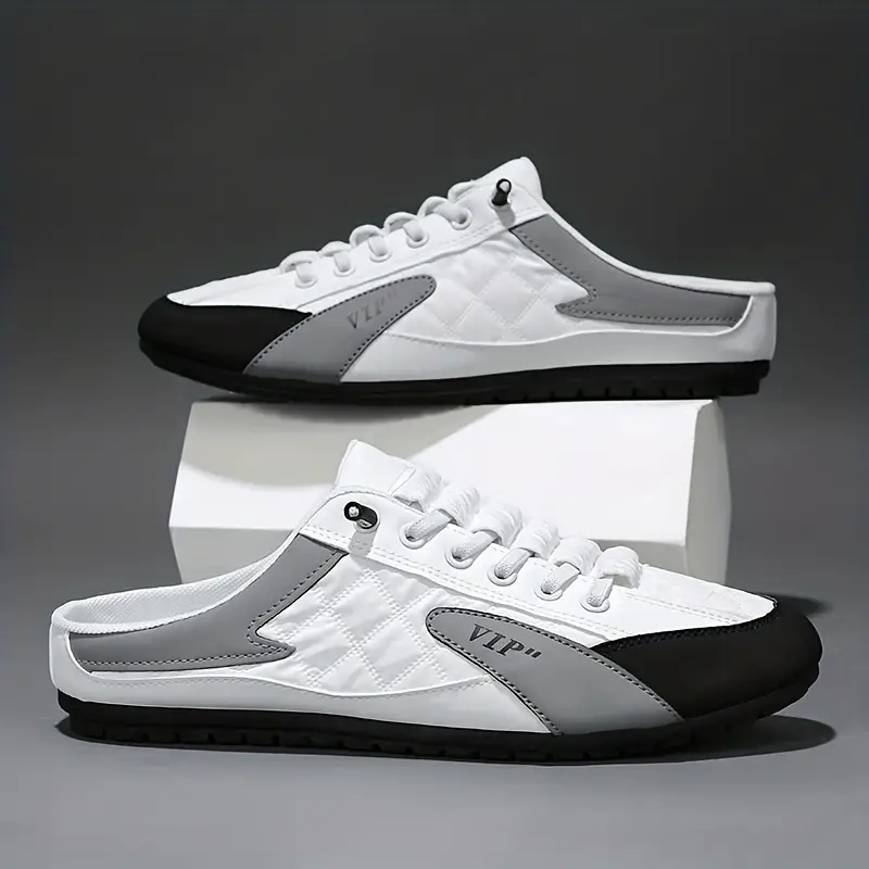 Men's Fashion Breathable Slip-On Mules, Lightweight Non-Slip Comfy Casual Shoes