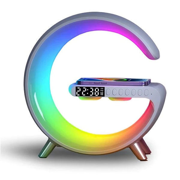 Beezily™ 4-in-1 Alarm Clock, Mood Light, Speaker & Wireless Charger